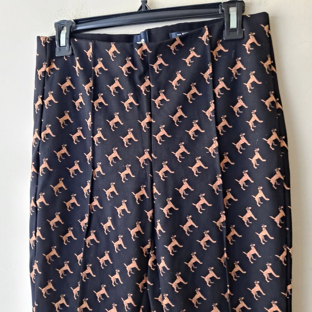 Maeve Black Pants with Tan Motif Boot Cut - Picture 6 of 12